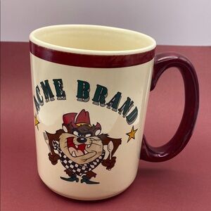 Vintage 1992 Warner Bros Texas Taz’s Lonestar Special Serve It Up & Gulp It Down